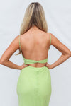 Splice Maxi Dress - Lime