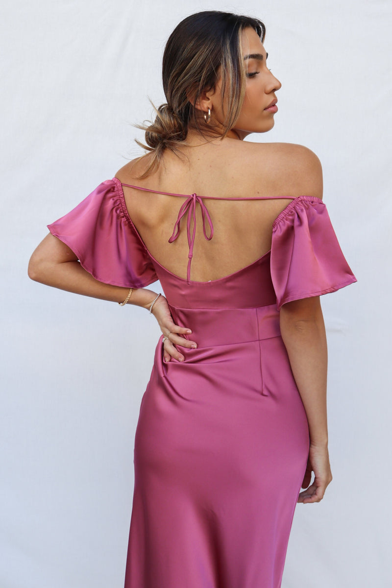 Tiara Midi Dress - Rose Pink