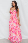 Yura Maxi Dress - Pink Floral