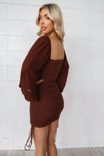 Astrid Mesh Dress - Chocolate