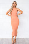 Cheyenne Midi Dress - Peach