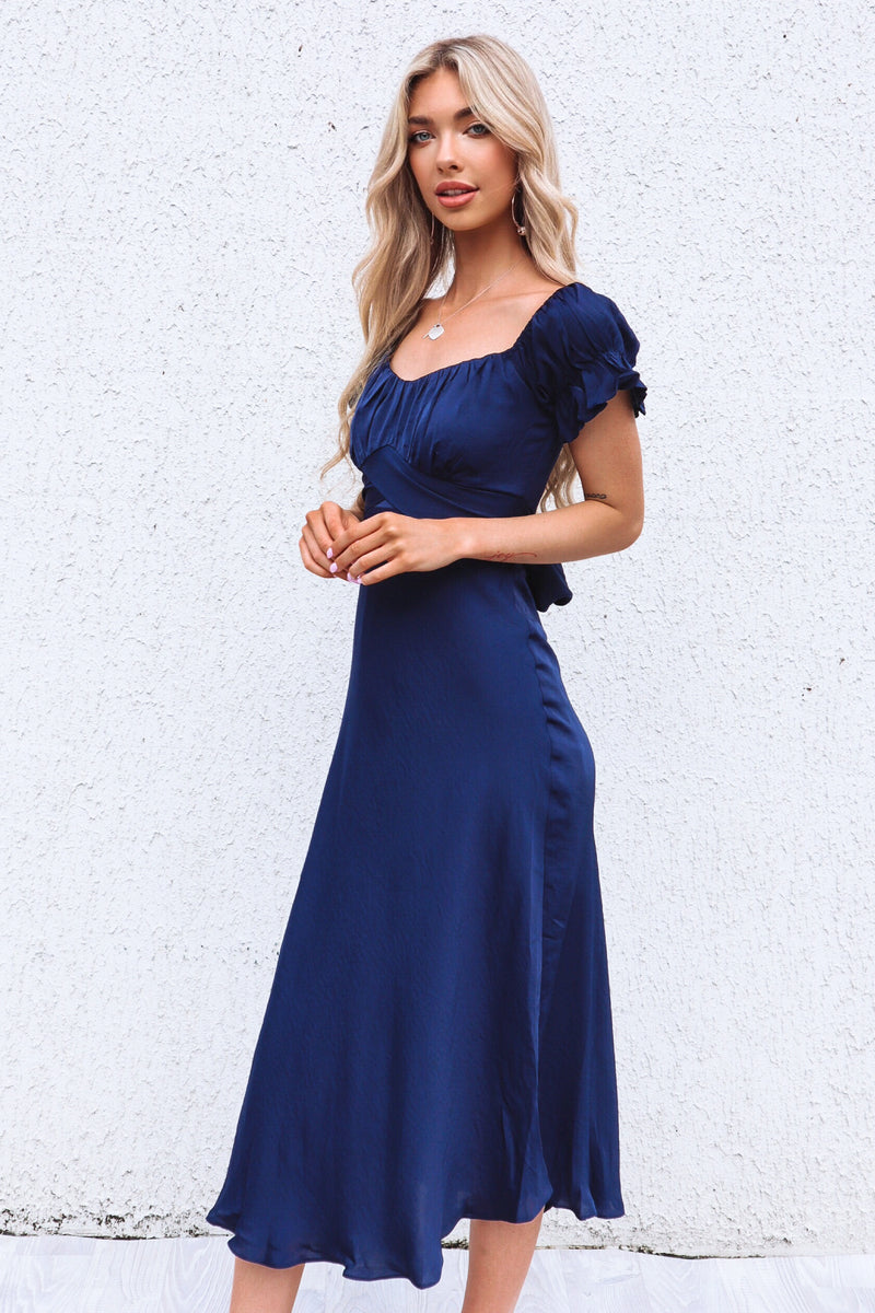 Claudia Midi Dress - Navy