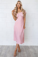 Claudia Midi Dress - Blush Pink