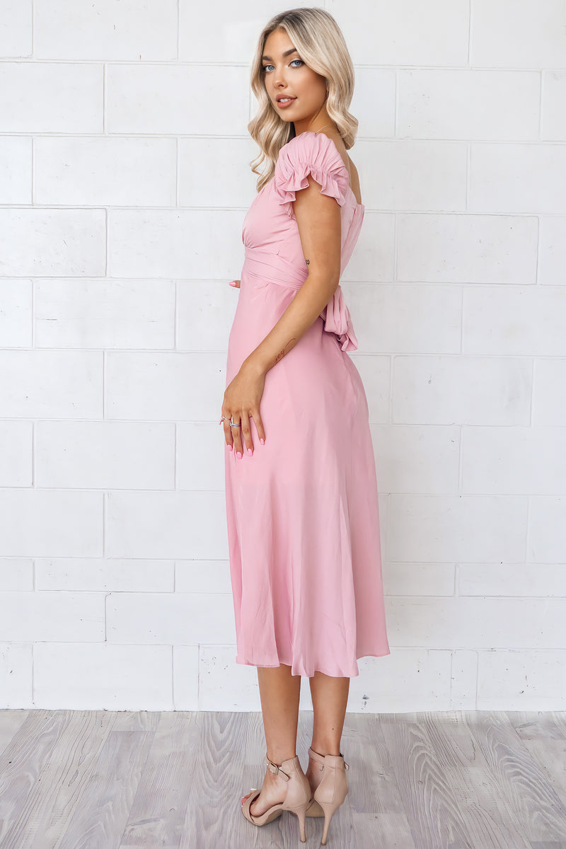 Claudia Midi Dress - Blush Pink