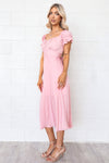 Claudia Midi Dress - Blush Pink