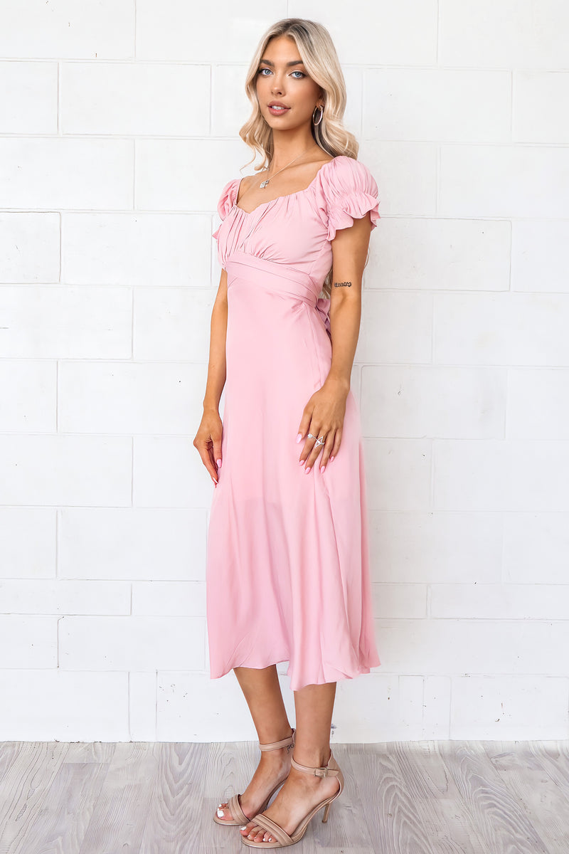 Claudia Midi Dress - Blush Pink