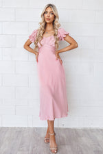 Claudia Midi Dress - Blush Pink