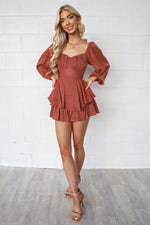 Dallas Playsuit - Chocolate