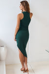 Eva Midi Bodycon - Emerald Green