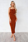 Madison Midi Dress - Chocolate