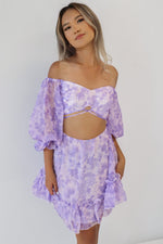 Jezzi Mini Dress - Lilac Floral