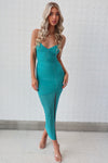 Malika Midi Dress - Teal