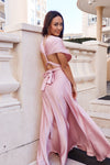 Pandora Multiway Gown - Blush Pink Satin