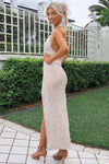 Mercury Sequin Gown - Beige