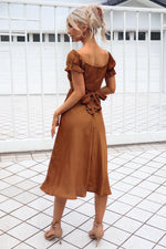 Claudia Midi Dress - Chocolate