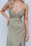 Renner Midi Dress - Khaki Green