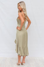 Renner Midi Dress - Khaki Green