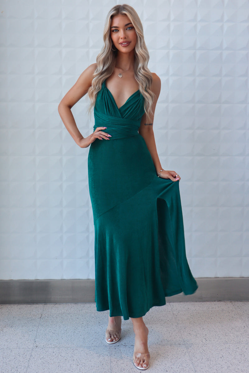 Secrets Multiway Dress - Emerald Shimmer