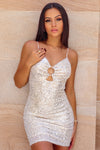 Shay Sequin Dress - Beige