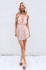 Shimmy Sequin Dress - Nude Pink