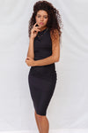 Vanessa Midi Dress - Black