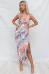 Verity Dress - Blue/Peach Tie Dye